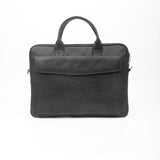 JILD Parker Slim Leather Laptop Bag-Black