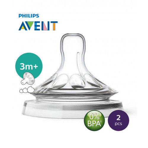 PHILIPS Natural Variable Flow Teats Pack Of 2 3m+ SCF045/27