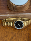 Shein - New Arrival Simple Style Gold Color Black Dial Women's Watch