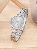 Shein - 1pc Women's Fashionable Small Stainless Steel Band Roman Numeral Quartz Watch