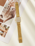 Shein - Minimalist Square Pointer Quartz Watch