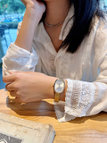Shein - 1 Piece Of New Fashion Gold Bracelet Women's Watch Retro Luxury Fashion Simple Temperament Light Luxury Elegant Versatile Watch Women's Quartz Watch