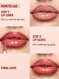 SHEGLAM Lip Rules Liner & Gloss Pen-Golden Rule 2-In-1 Moisturizing Liquid Lipstick By The Book