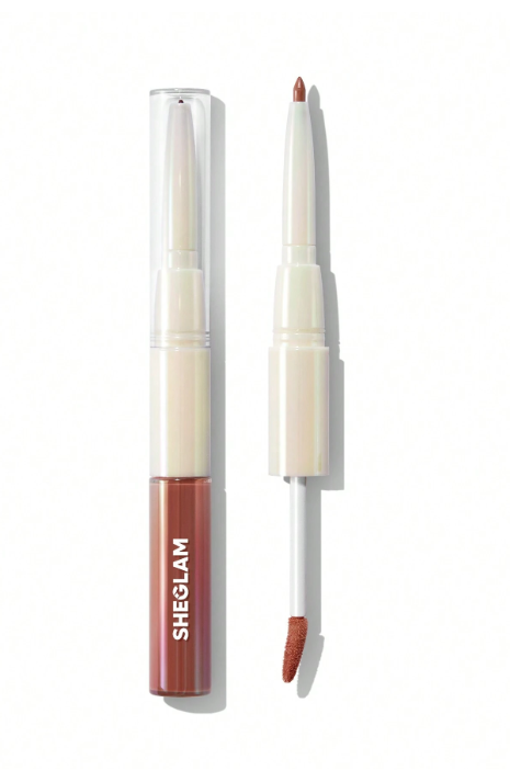 SHEGLAM Lip Rules Liner & Gloss Pen-Golden Rule 2-In-1 Moisturizing Liquid Lipstick  Golden Rule