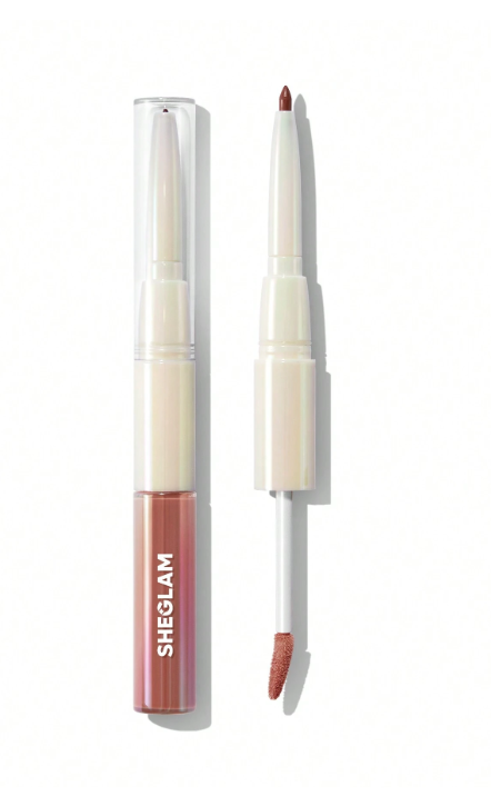 SHEGLAM Lip Rules Liner & Gloss Pen-Golden Rule 2-In-1 Moisturizing Liquid Lipstick Case x Case