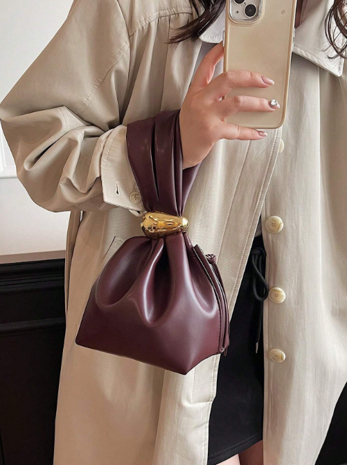 Shein - Classic Atmosphere Autumn And Winter New Fashionable High-Grade Texture Pleated Cloud Bag