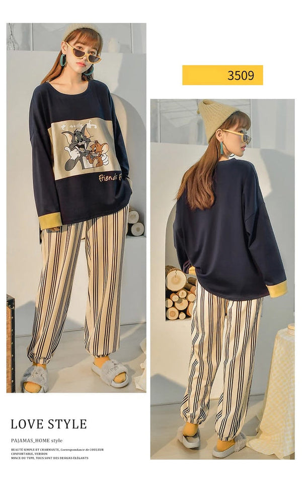 VYBE -  Tom & Jerry Printed PJ Suit