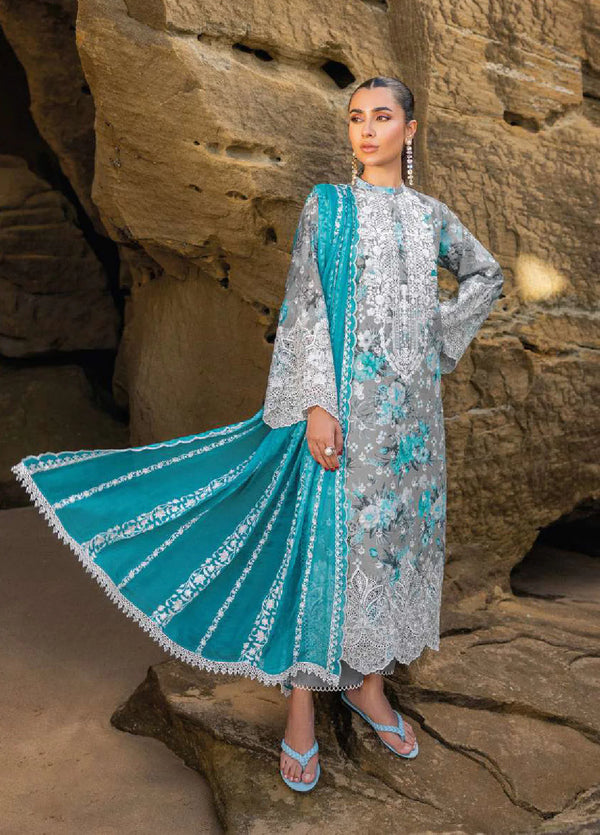 Zainab Chottani Embroidered Lawn Unstitched 3 Piece Suit - ZC24CL 10B LANA