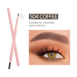 Dragon Ranee - 2 In1 Eyebrow Pencil Natural Waterproof S04 Coffee