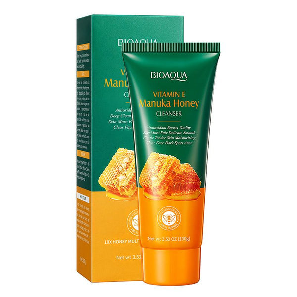 BIOAQUA - Honey and Vitamin E Moisturizing Fade Dark Spot Acne facial cleanser 100g bqy53522