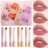 Dragon Ranee - 4 In 1 Creative Pure & Flawless Love Cigarette Waterproof Moisturizing Matte Lipstick Set C Poppy