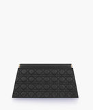 RTW - Black quilted evening clutch with snap closure
