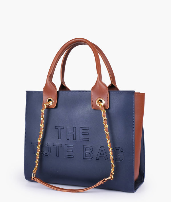 RTW - Blue chain handle tote