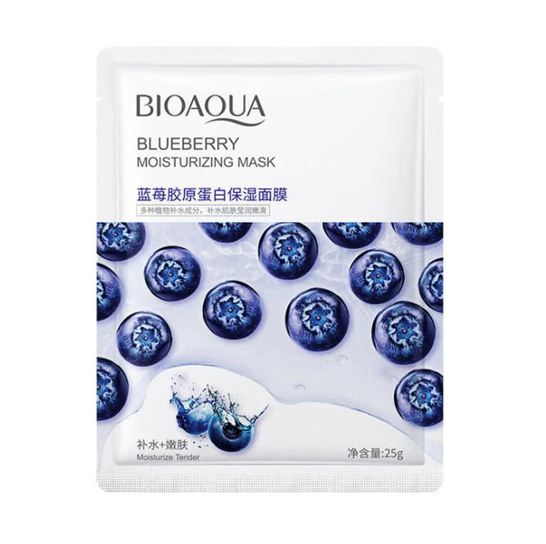 BIOAQUA - Blue Berry Moisturizing Face Sheet Mask