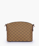 RTW - Brown checkered dome cross-body bag