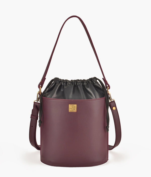 RTW - Burgundy top-handle bucket bag