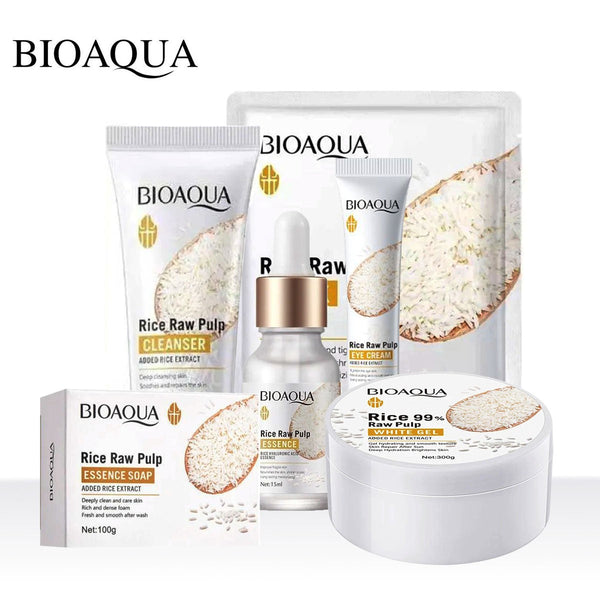 BIOAQUA - Pack Of 6 Rice Raw Pulp Glow Moisturizing Series