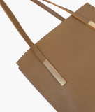 RTW - Coffee zipper shoulder bag with long handle