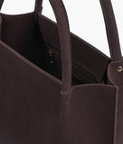 RTW - Dark Brown Mocha Suede Tote Bag