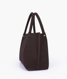 RTW - Dark Brown Mocha Suede Tote Bag