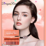 Dragon Ranee - 10 Pieces Velvet Matte Pink Lipstick Set