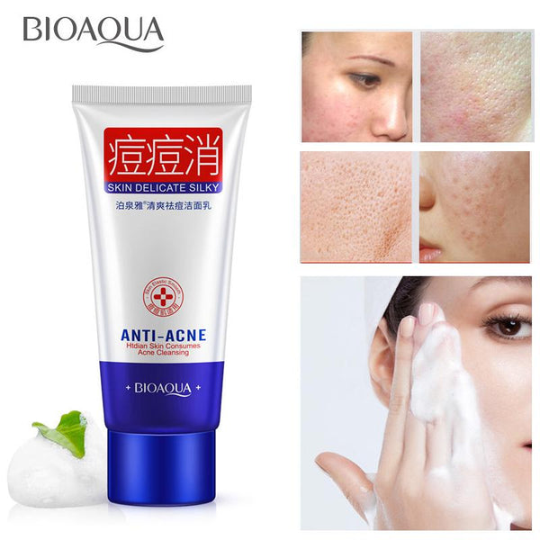 Bioaqua - Anti Acne Pox Repair Pore Oil Control Anti Dirt Bubble Foam Face Wash Cleanser 100g BQY02778