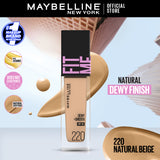 Maybelline New York- New Fit Me Dewy + Smooth Liquid Foundation SPF 22 - 220 Natural Beige 30ml - For Normal to Dry Skin