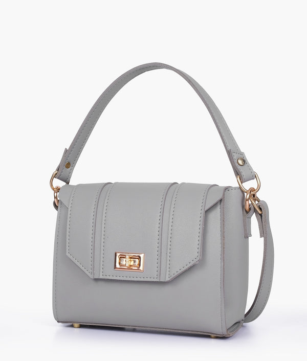 RTW - Grey compact top-handle cross-body bag