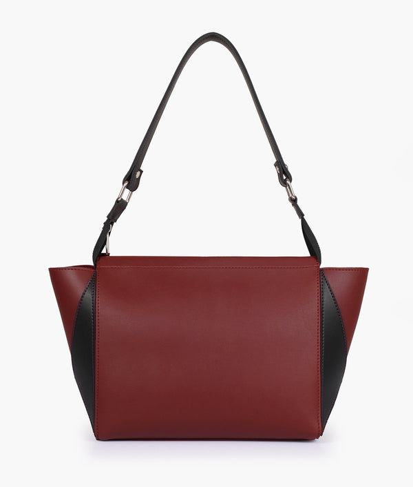 RTW - Maroon and black trio twist handbag