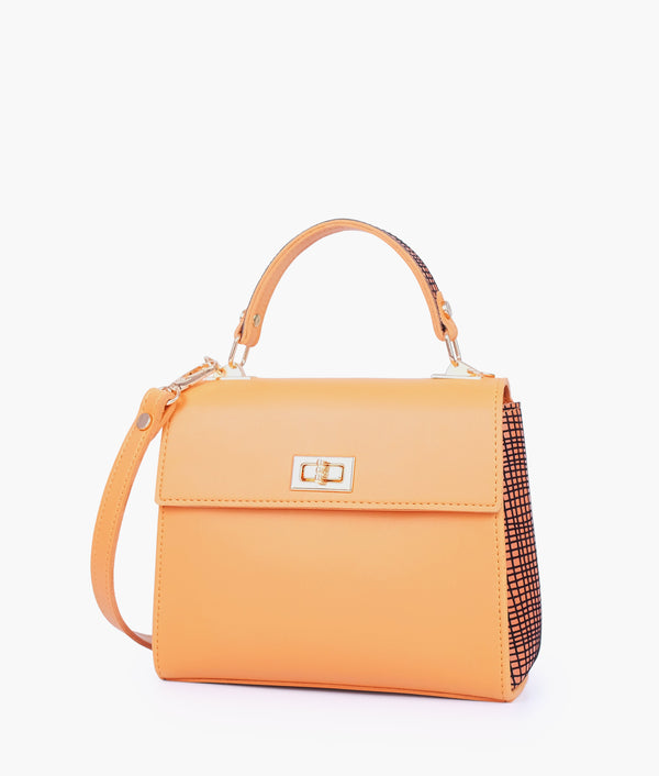 RTW - Mustard Criss-Cross Top-Handle Bag