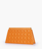 RTW - Mustard quilted evening clutch with snap closure
