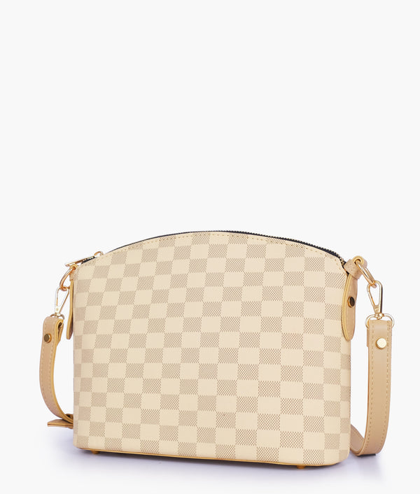 RTW - Off-white checkered dome cross-body bag