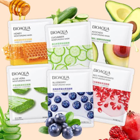 BIOAQUA - Moisturizing Face Sheet Mask Improving Dryness Sheet Mask 3/5/4/15/10/20/50/100pcs