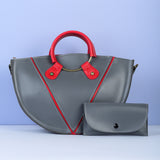 Shein - Quilted Baguette Bag Decorated With A Bow  Grey