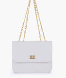 RTW - White Quilted Chain Cross-Body Bag