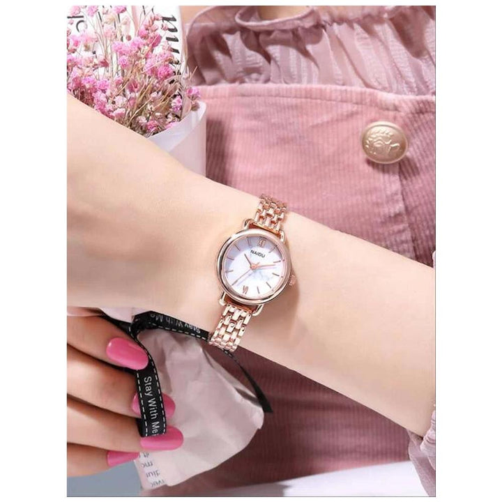 Shein- Marble Pattern Dial Quartz Watch