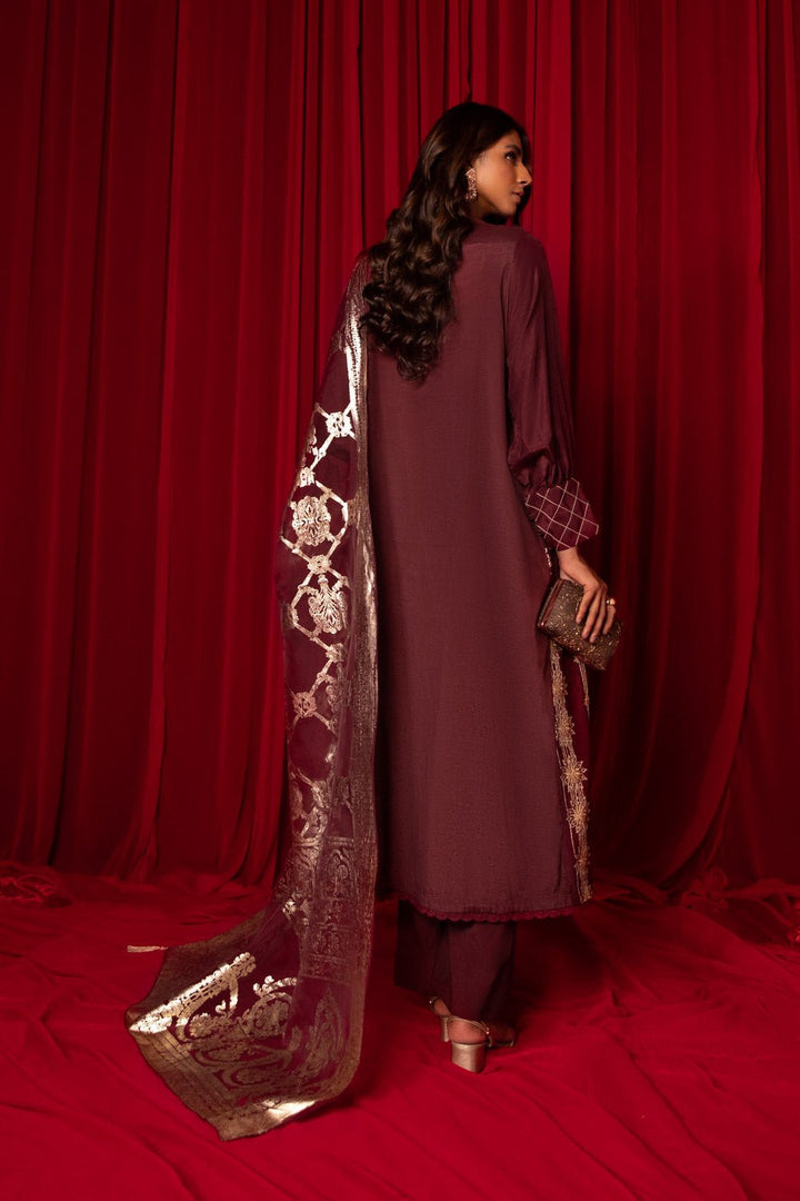 Sapphire- 3 Piece - Embroidered Silk Suit