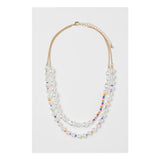 H&M- Two-strand necklace Gold-coloured/White