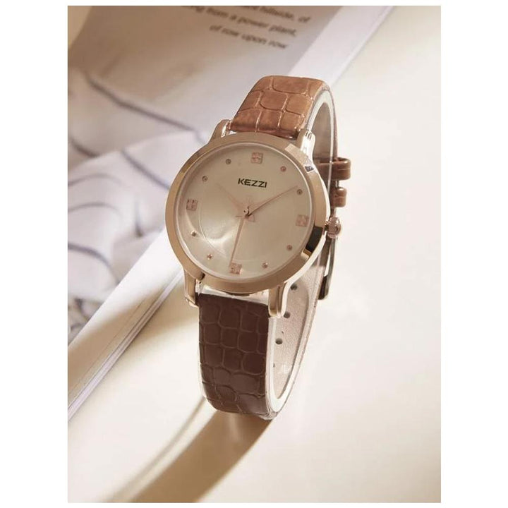 Shein-  Round Pointer Water Resistant Quartz Watch