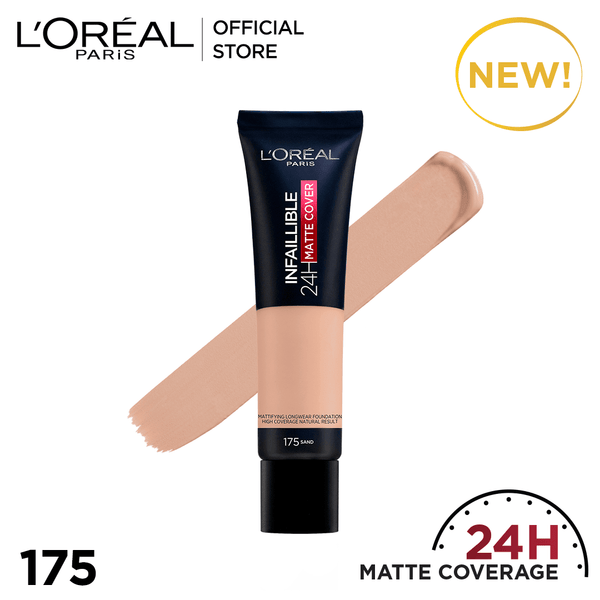 LOreal Paris Infallible 24H Matte Cover Liquid Foundation - 175 Sand