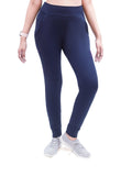 Flush Fashion - Women’s Joggers Pants with Pockets, Sports Workout Yoga Athletic Leggings NavyBlue