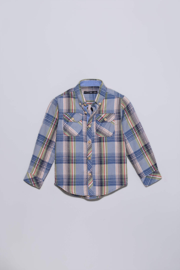 Sapphire Flannel Checkered Shirt