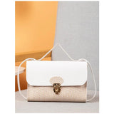 Shein - Push Button Embroidery Detail Flap Square Bag