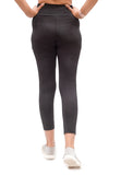 Flush Fashion - Women’s Yoga Pants with Pockets Sports Workout Running Athletic Leggings Black