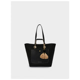 PARFOIS- Contrast Shopper Bag With Tassel Details