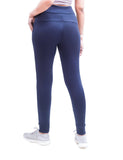 Flush Fashion - Women’s Joggers Pants with Pockets, Sports Workout Yoga Athletic Leggings NavyBlue