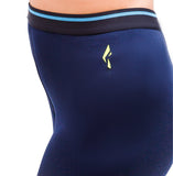 Flush Fashion - Women’s Base Layer Legging Elastic Waistband Workout Pant Athletic Leggings NavyBlue