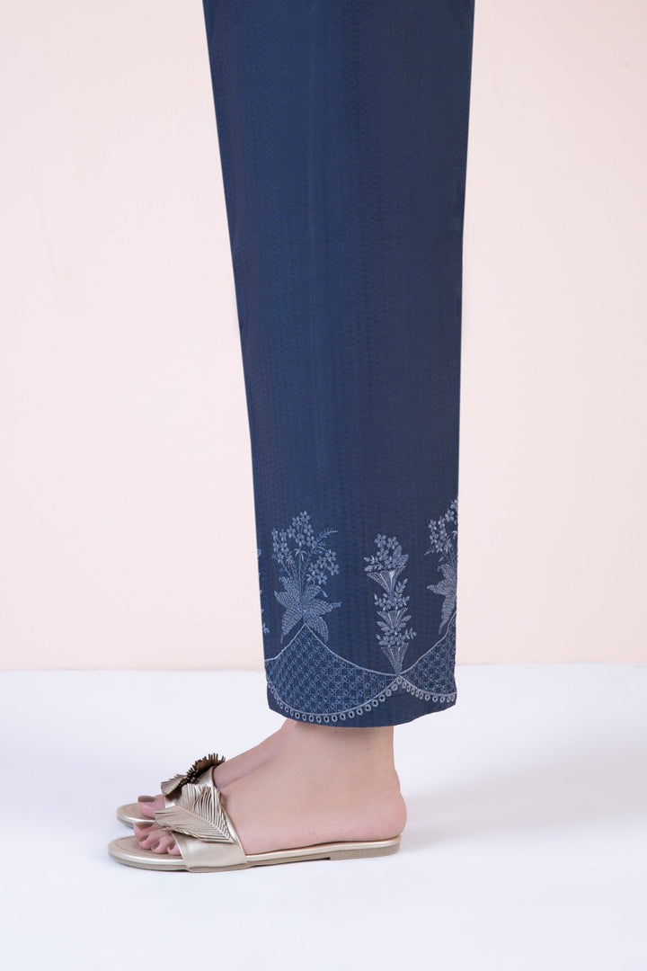 Sapphire- Embroidered Cotton Pants