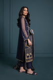 Sapphire 2 Piece - Embroidered Organza Suit Blue
