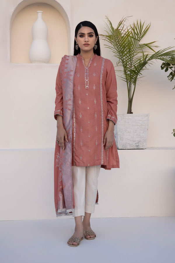 Sapphire-2 Piece - Embroidered Jacquard Suit